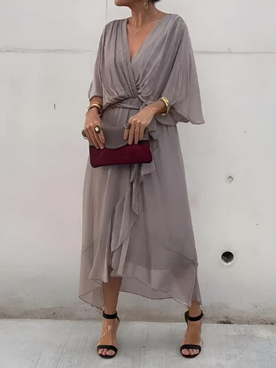 Annie™ | V-neck Chiffon Dress