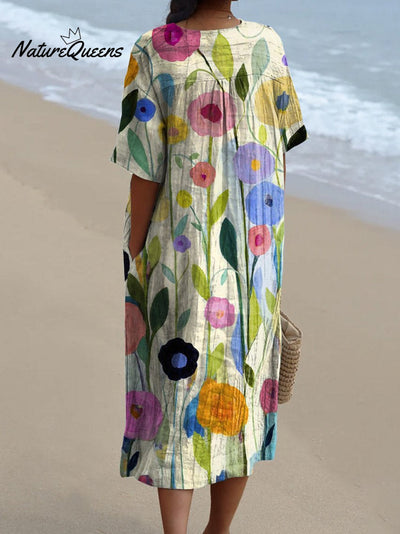 Aubane | Watercolour Flowers Dress