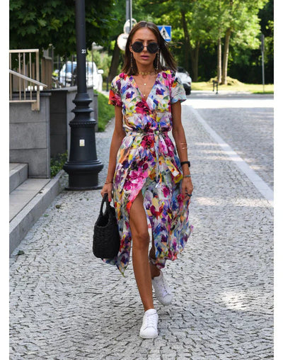 Suzanne | Elegant V-Neck Dress