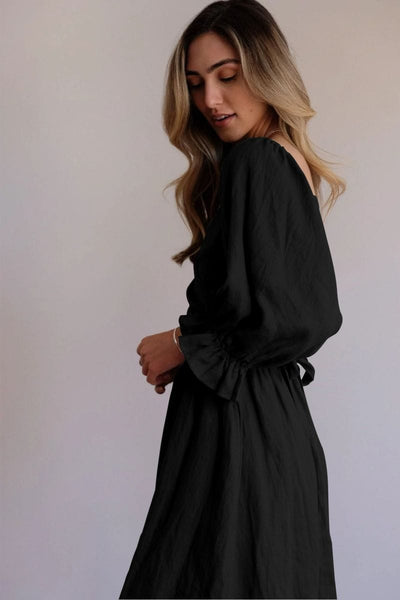 Tana | FRENCH DRESS WITH RUFFLED SLEEVES