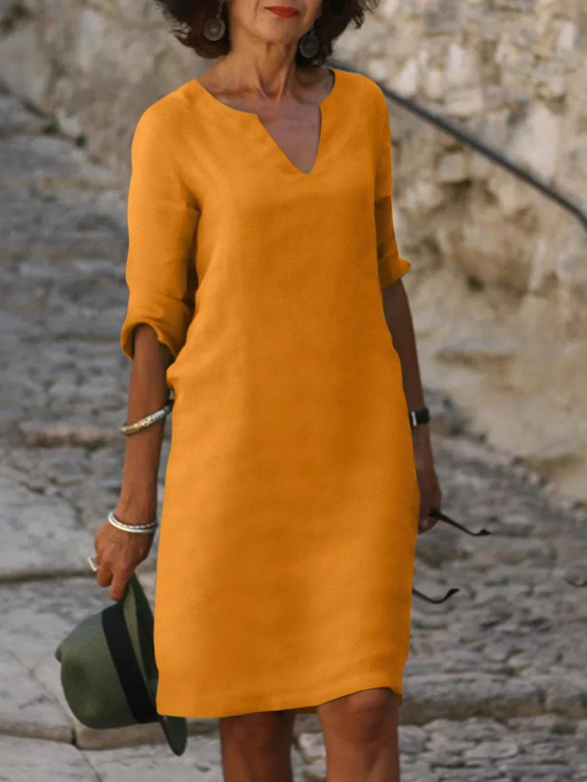 Saoirse | V-Neck Dress that Hides the Tummy