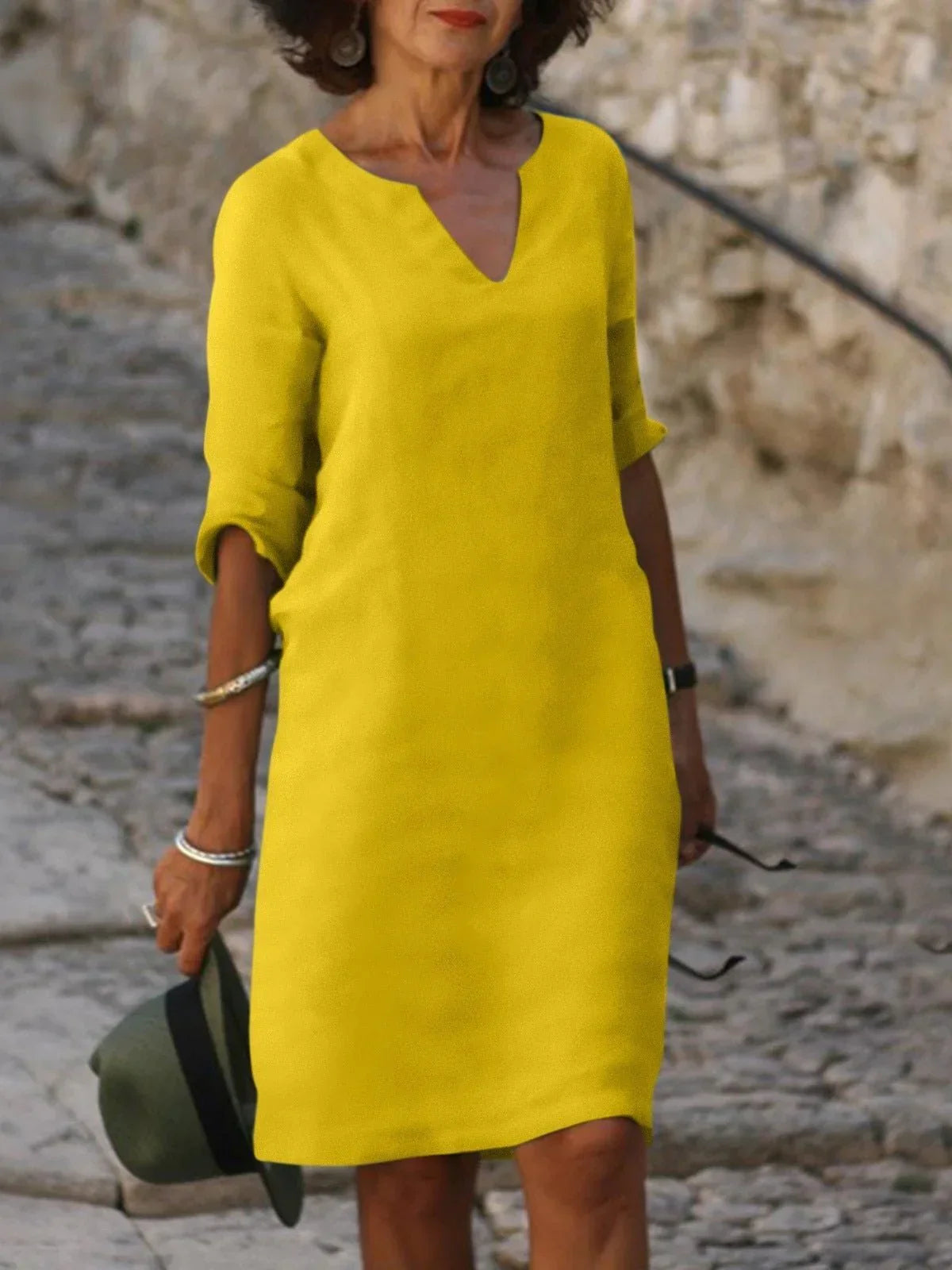 Saoirse | V-Neck Dress that Hides the Tummy