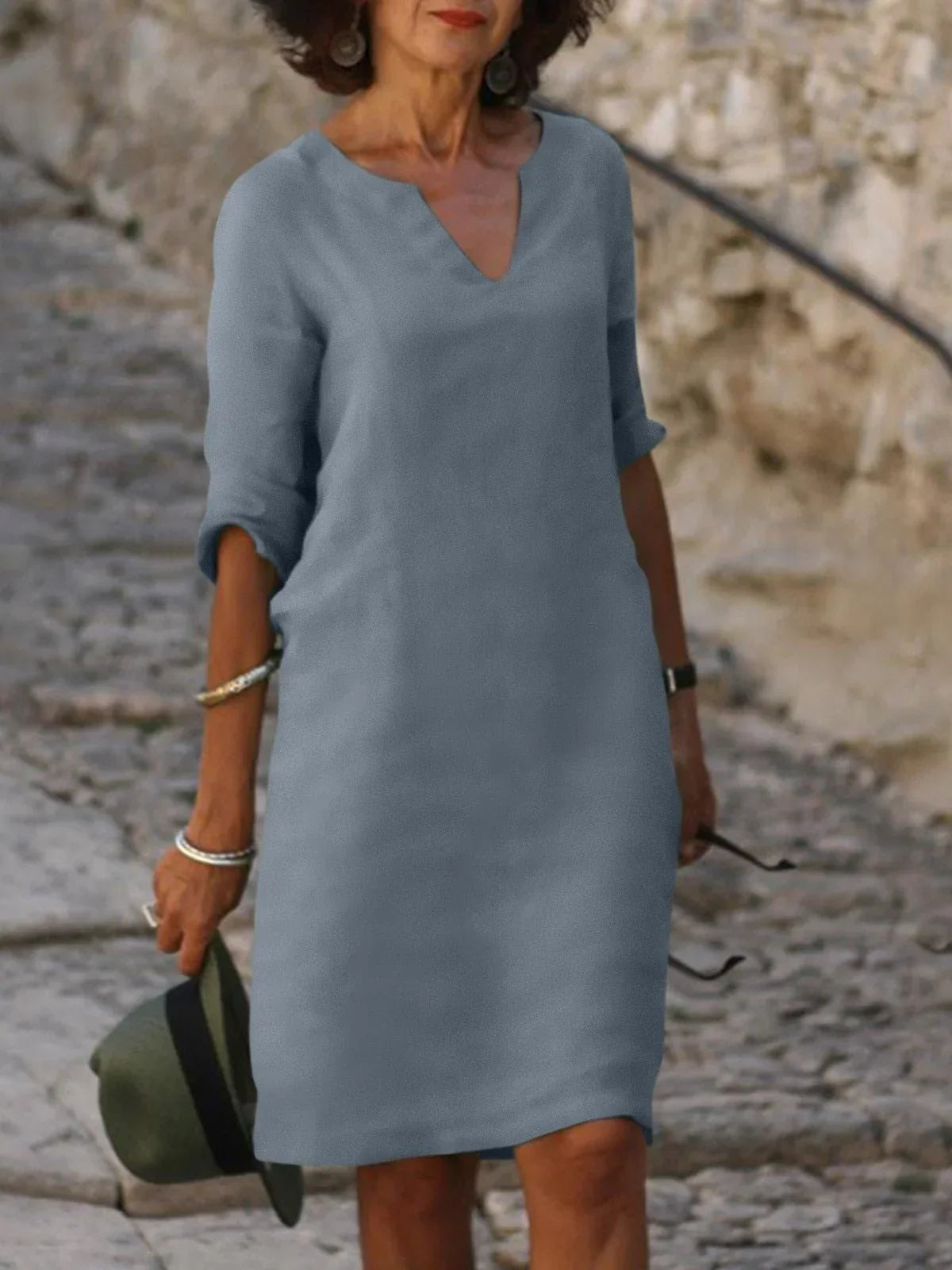 Saoirse | V-Neck Dress that Hides the Tummy