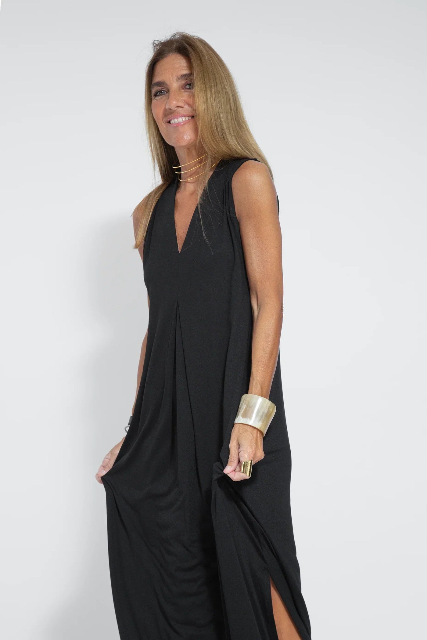 Carmela | Elegant Long Dress with Cardigan