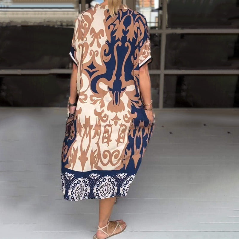 Alessia | Airy Midi Dress with V-Neck