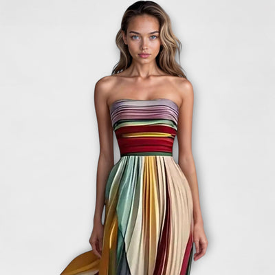 Leya – Strapless Pleated Dress
