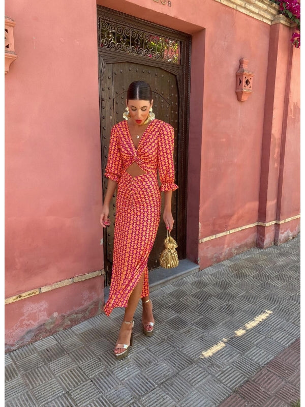 Lara™ | Summer Midi Dress – Bright, Flattering & Effortlessly Elegant