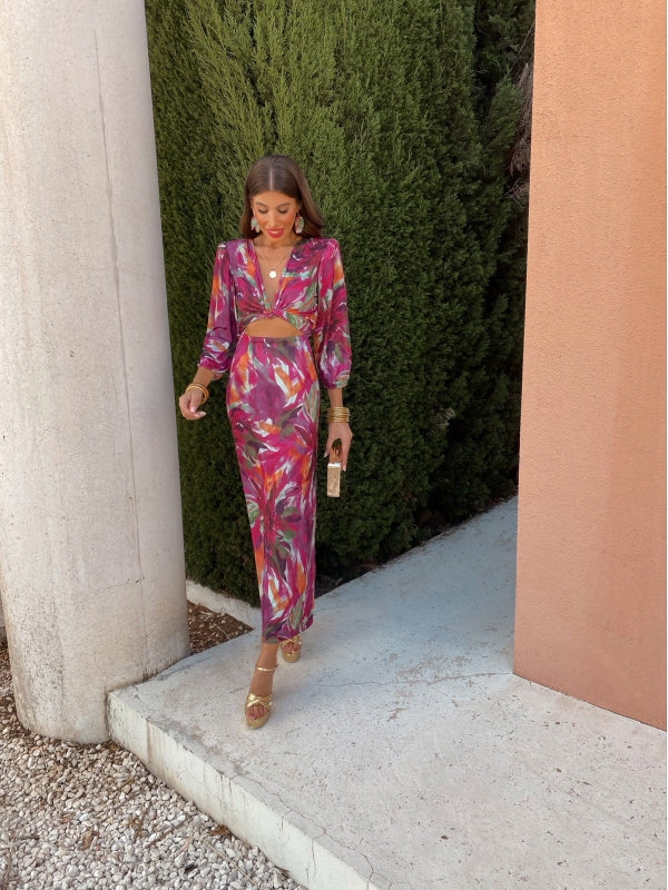 Florie™ | Elegant Cut-Out Midi Dress for Breezy Summer Days