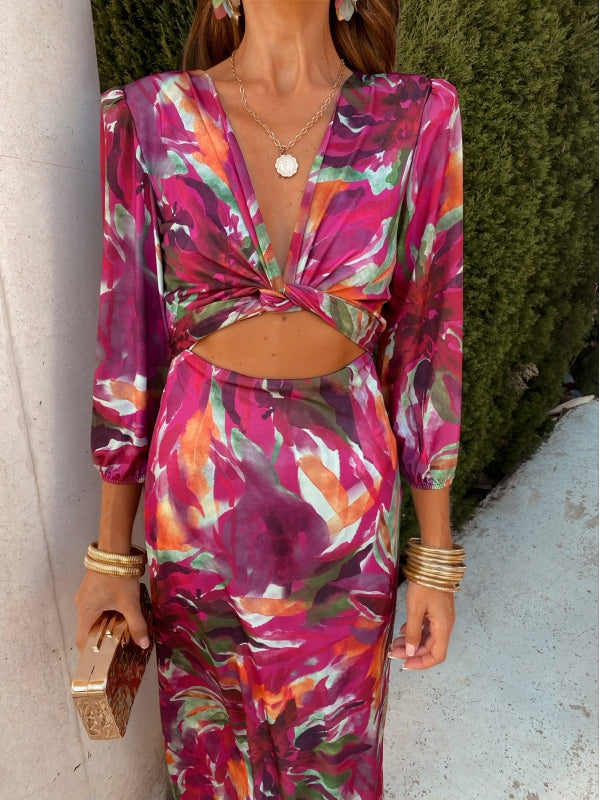 Florie™ | Elegant Cut-Out Midi Dress for Breezy Summer Days