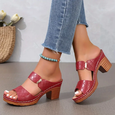Celia Quilted Heeled Sandals