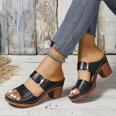 Celia Quilted Heeled Sandals